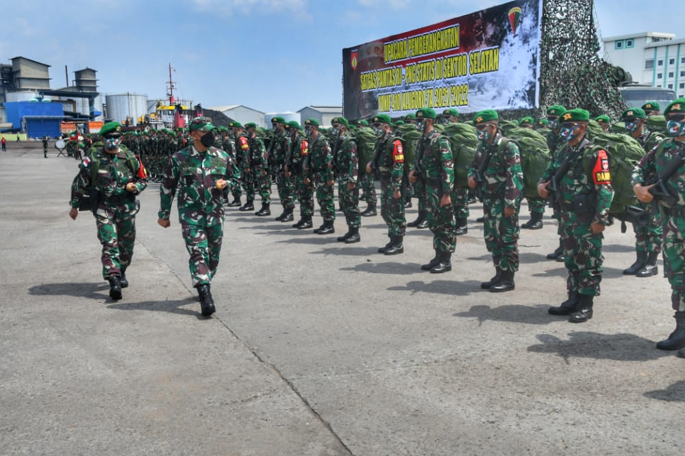 Satgas Yonif 410/Alugoro Bawa Misi Menjaga Kedaulatan Perbatasan RI ...