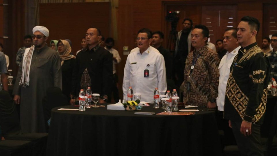 Suasana Dialog Kebangsaan BNPT RI bersama YHPB dengan PT Pegadaian pada Rabu 25 Januari 2023 di Hotel Savoy Homann, Bandung, Jawa Barat. (Dok. BNPT)